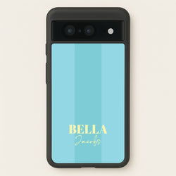 Blue Stripe Personalised Name  - Personalised Phone Case for Google Pixel 8
