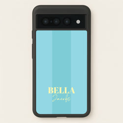 Blue Stripe Personalised Name  - Personalised Phone Case for Google Pixel 7 Pro
