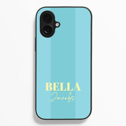 Blue Stripe Personalised Name Phone Case