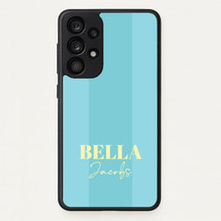Blue Stripe Personalised Name  - Personalised Phone Case for Galaxy A53