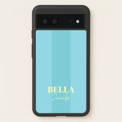Blue Stripe Personalised Name  - Personalised Phone Case for Google Pixel 7