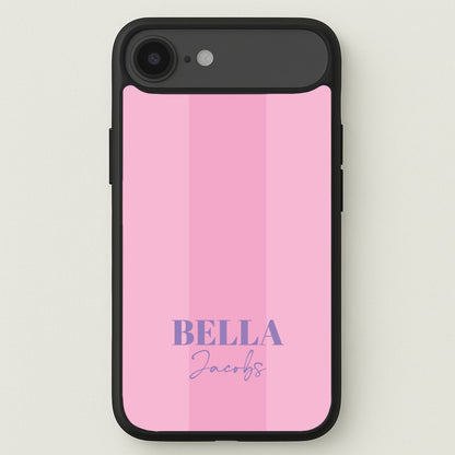 Pink Stripe Personalised Name Phone Case for iPhone 17 Air