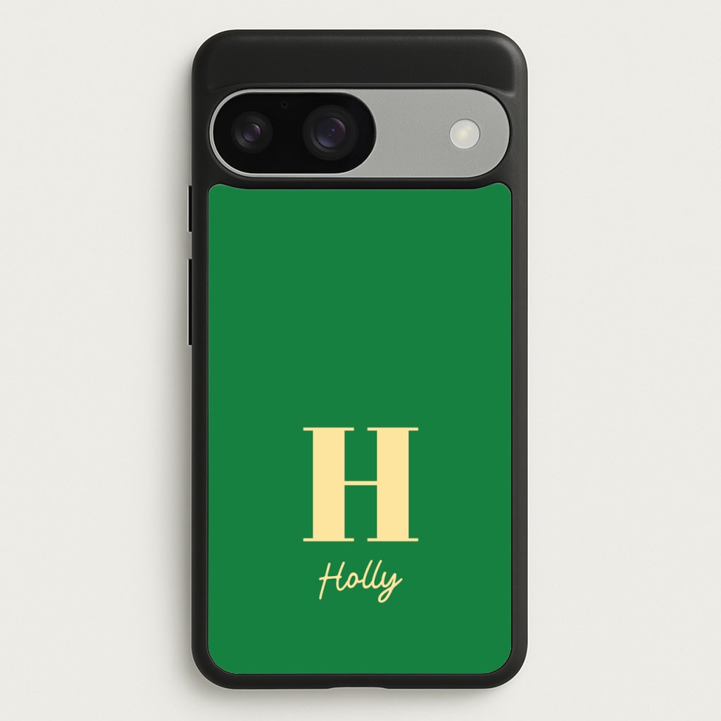 Dark Green Personalised Name  - Personalised Phone Case for Google Pixel 9 / 9 Pro