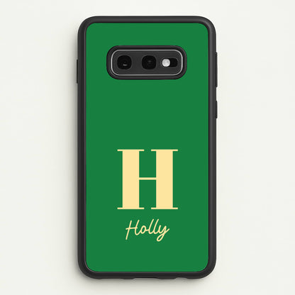 Dark Green Personalised Name  - Personalised Phone Case for Galaxy S10e