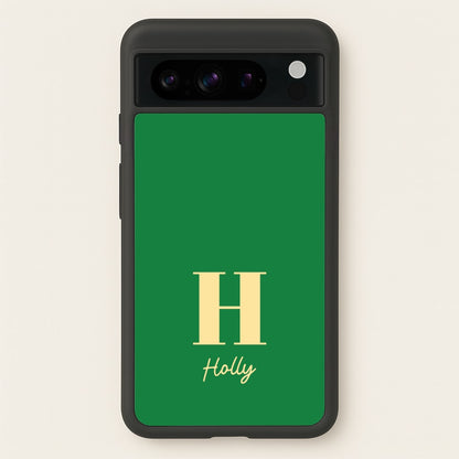 Dark Green Personalised Name  - Personalised Phone Case for Google Pixel 8 Pro