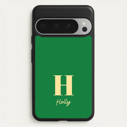 Dark Green Personalised Name  - Personalised Phone Case for Google Pixel 9 Pro XL