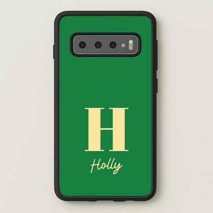 Dark Green Personalised Name  - Personalised Phone Case for Galaxy S10 Plus