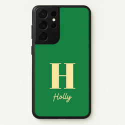 Dark Green Personalised Name  - Personalised Phone Case for Galaxy S21 Ultra