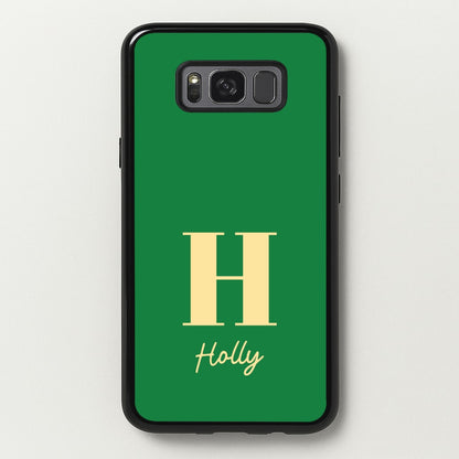 Dark Green Personalised Name  - Personalised Phone Case for Galaxy S8 Plus