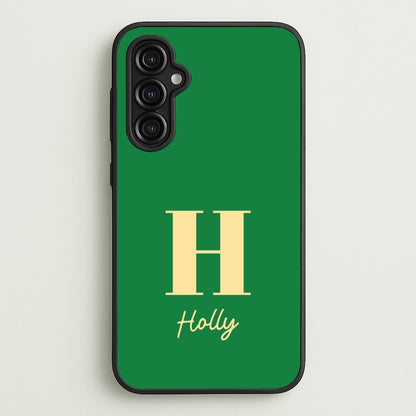 Dark Green Personalised Name  - Personalised Phone Case for Galaxy A14