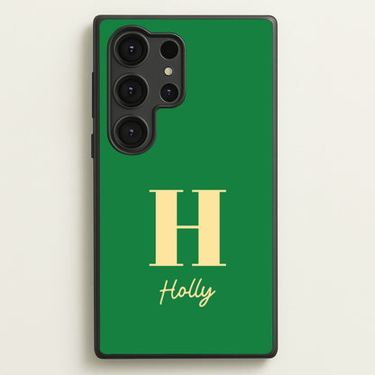 Dark Green Personalised Name  - Personalised Phone Case for Galaxy S25 Ultra