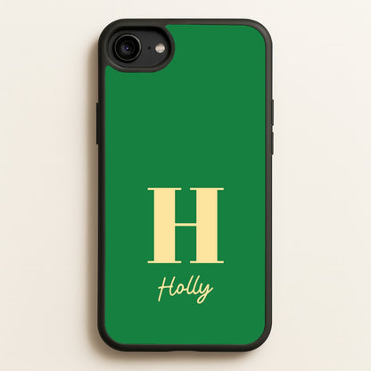 Dark Green Personalised Name  - Personalised Phone Case for iPhone 6 / 7 / 8 / SE