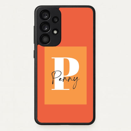 Orange Personalised Name  - Personalised Phone Case for Galaxy A53