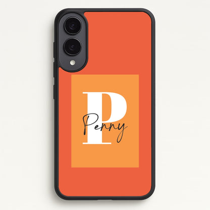 Orange Personalised Name  - Personalised Phone Case for Galaxy S25 Edge