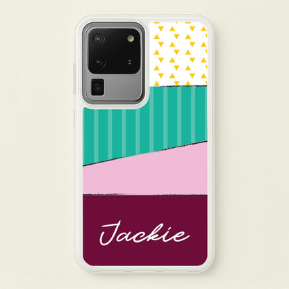 Geometric Patterns Personalised Name  - Personalised Phone Case for Galaxy S20 Ultra