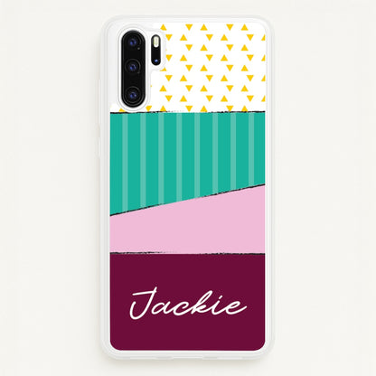 Geometric Patterns Personalised Name  - Personalised Phone Case for Huawei P30 Pro