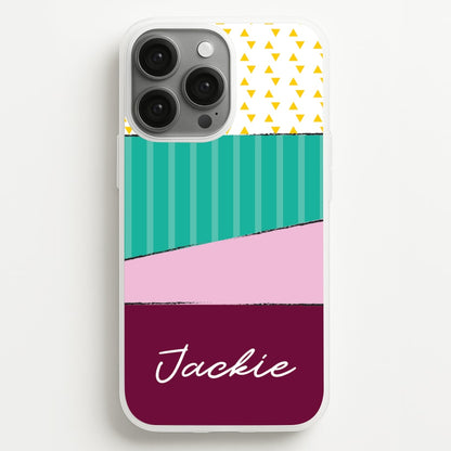 Geometric Patterns Personalised Name  - Personalised Phone Case for iPhone 13 Pro Max