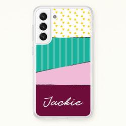 Geometric Patterns Personalised Name  - Personalised Phone Case for Galaxy S21