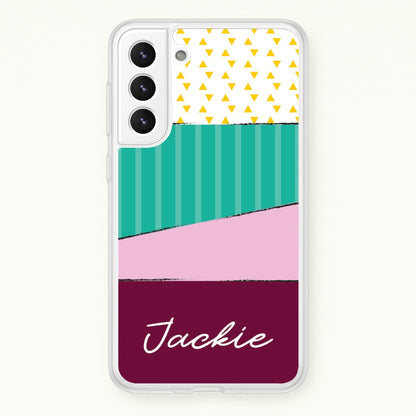Geometric Patterns Personalised Name  - Personalised Phone Case for Galaxy S22