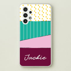 Geometric Patterns Personalised Name  - Personalised Phone Case for Galaxy A13
