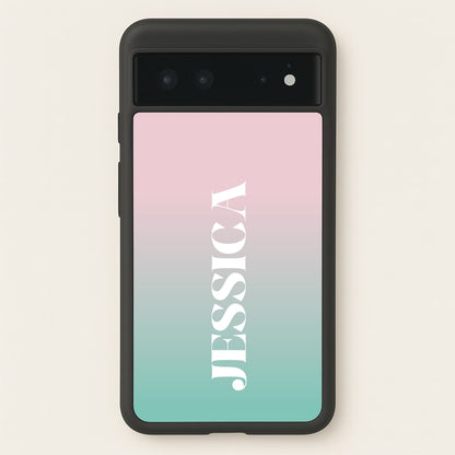 Gradient Personalised Name  - Personalised Phone Case for Google Pixel 6