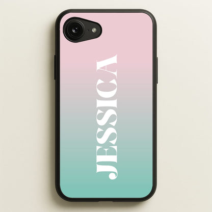 Gradient Personalised Name  - Personalised Phone Case for iPhone 16e