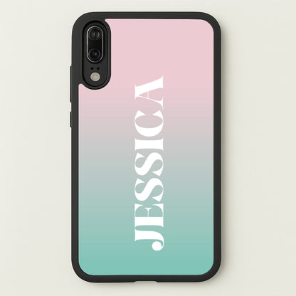 Gradient Personalised Name  - Personalised Phone Case for Huawei P20