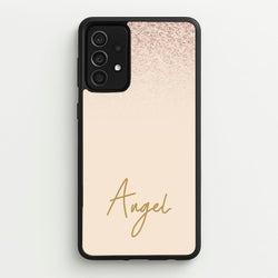 Peach Glitter Personalised Name  - Personalised Phone Case for Galaxy A52 / A52s