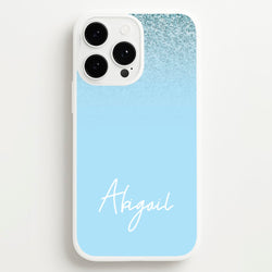 Blue Glitter Personalised Name  - Personalised Phone Case for iPhone 13 Pro Max
