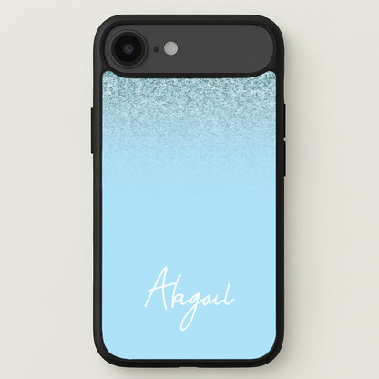 Blue Glitter Personalised Name Phone Case for iPhone 17 Air