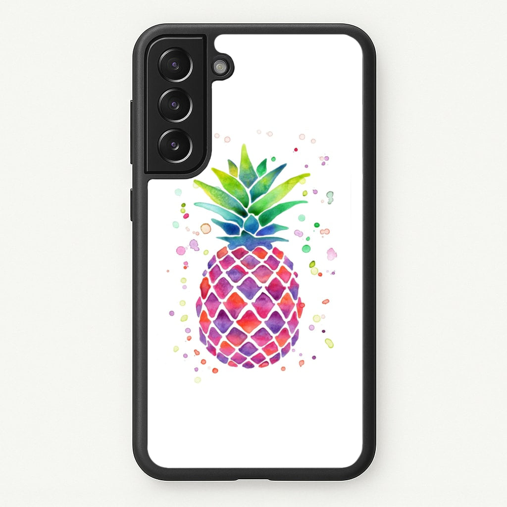 Watercolour Pineapple  - Caspar Lee Phone Case for Galaxy S21