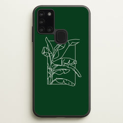Green Leaf - Foliage  - Foliage Phone Case for Galaxy A21s