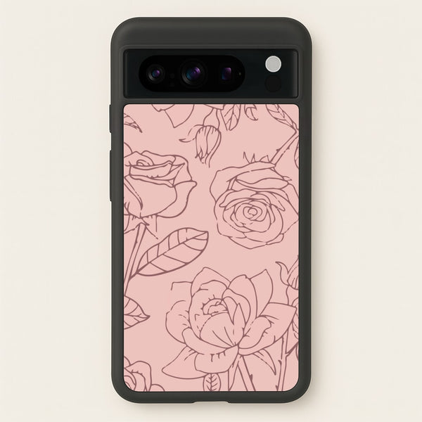 Roses - Foliage  - Foliage Phone Case for Google Pixel 8 Pro
