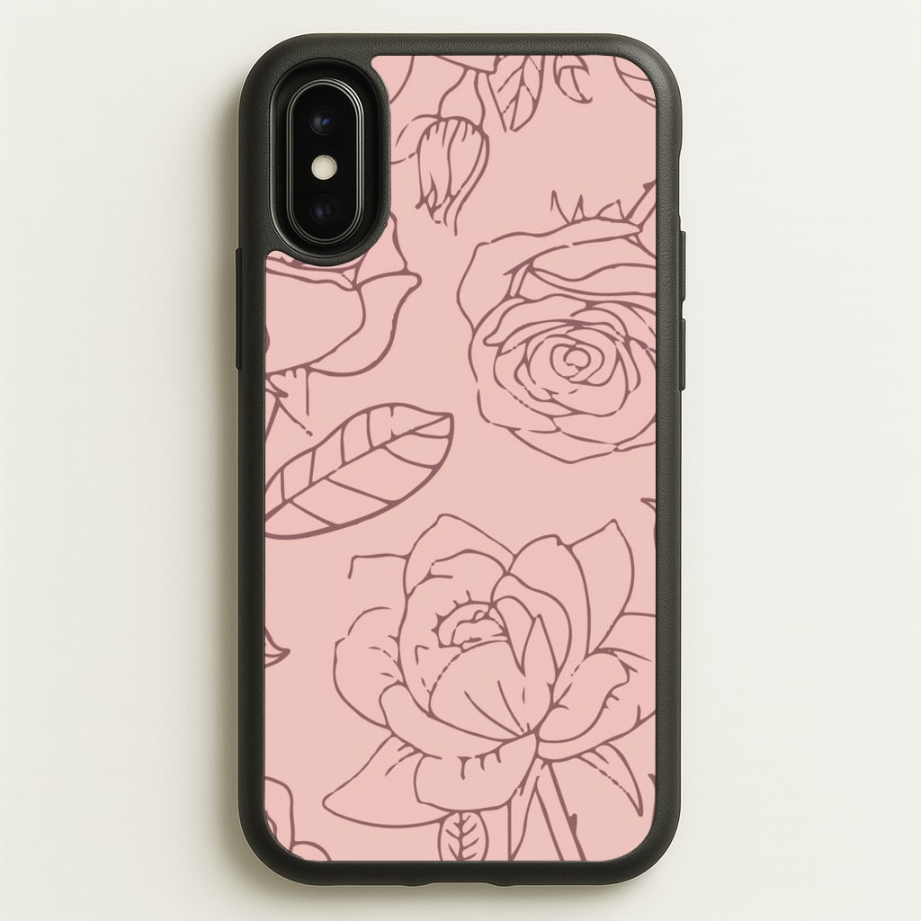 Roses - Foliage  - Foliage Phone Case for iPhone X / XS