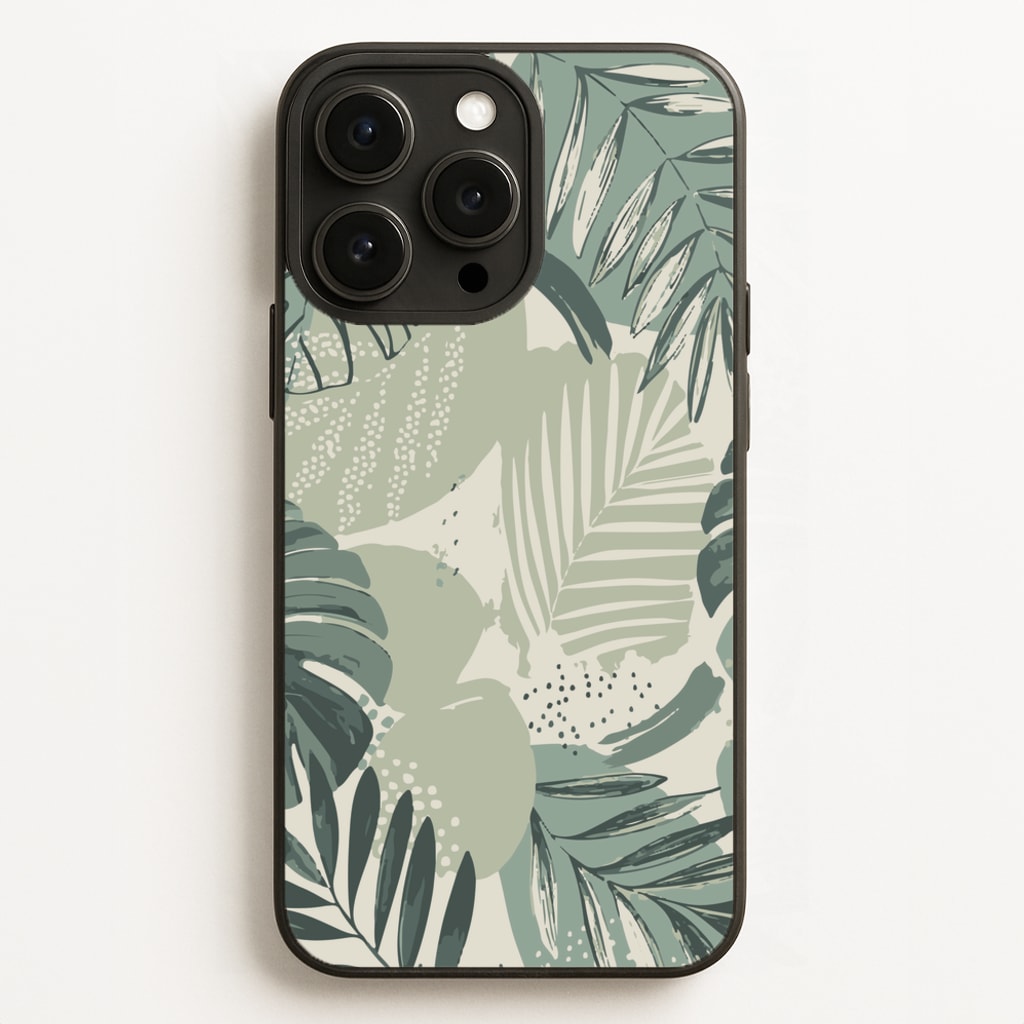 Green Leaf Pattern - Foliage  - Foliage Phone Case for iPhone 16 Pro Max