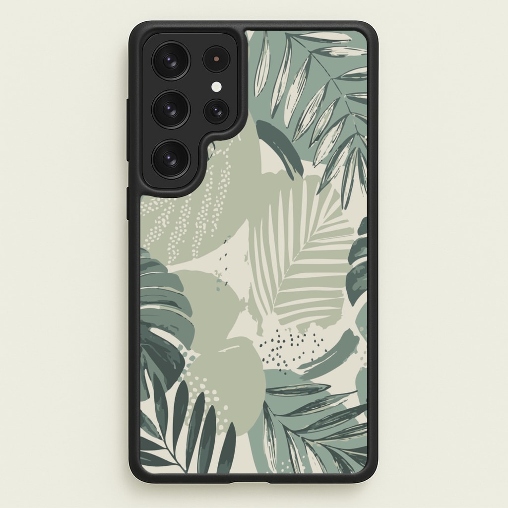 Green Leaf Pattern - Foliage  - Foliage Phone Case for Galaxy S23 Ultra