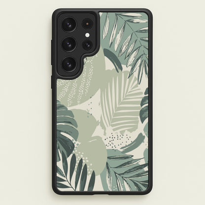 Green Leaf Pattern - Foliage  - Foliage Phone Case for Galaxy S23 Ultra