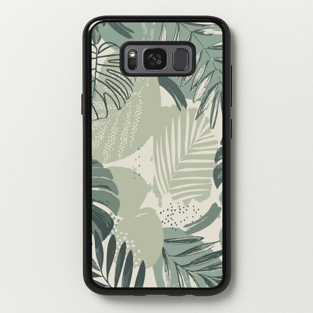 Green Leaf Pattern - Foliage  - Foliage Phone Case for Galaxy S8