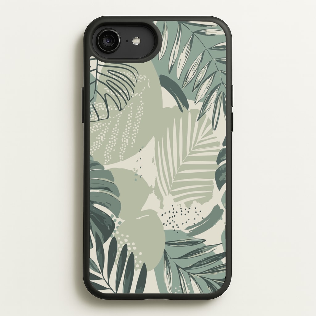 Green Leaf Pattern - Foliage  - Foliage Phone Case for iPhone 6 Plus / 7 Plus / 8 Plus