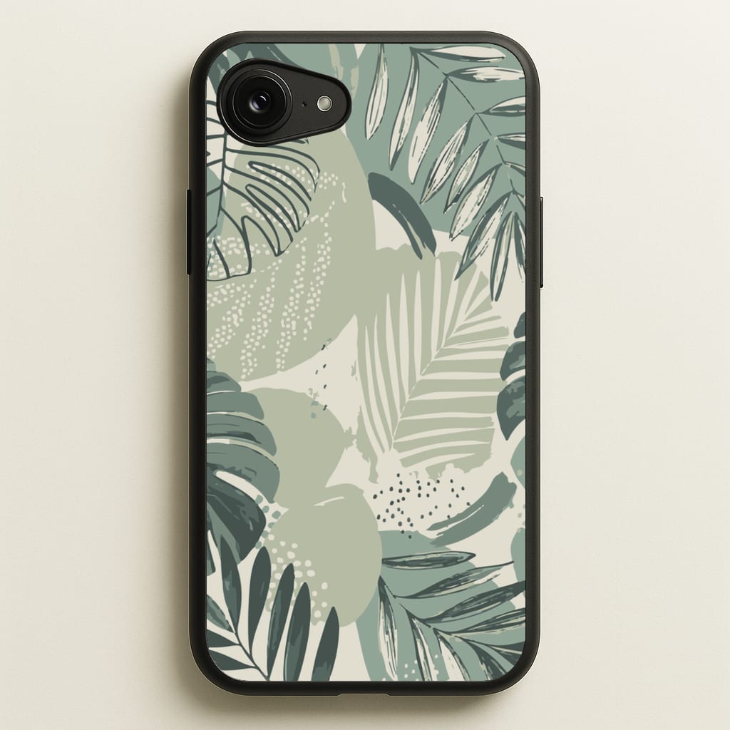 Green Leaf Pattern - Foliage  - Foliage Phone Case for iPhone 16e