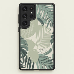 Green Leaf Pattern - Foliage  - Foliage Phone Case for Galaxy S22 Ultra
