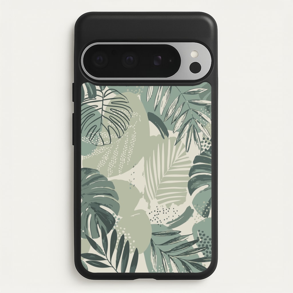 Green Leaf Pattern - Foliage  - Foliage Phone Case for Google Pixel 9 Pro XL