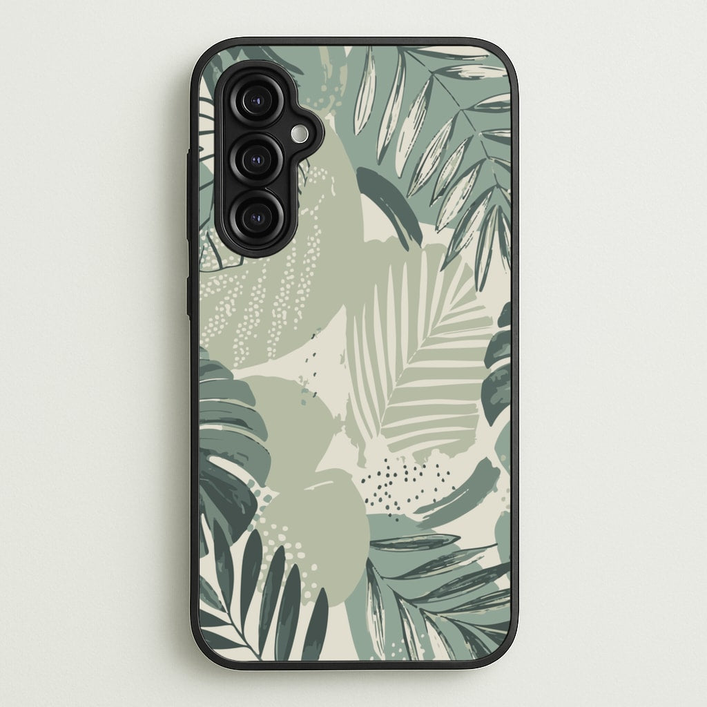 Green Leaf Pattern - Foliage  - Foliage Phone Case for Galaxy A14