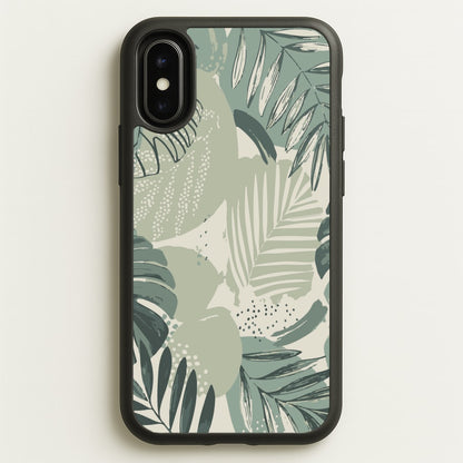 Green Leaf Pattern - Foliage  - Foliage Phone Case for iPhone X / XS