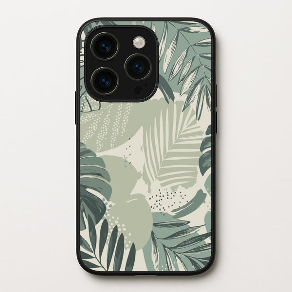 Green Leaf Pattern - Foliage  - Foliage Phone Case for iPhone 14 Pro