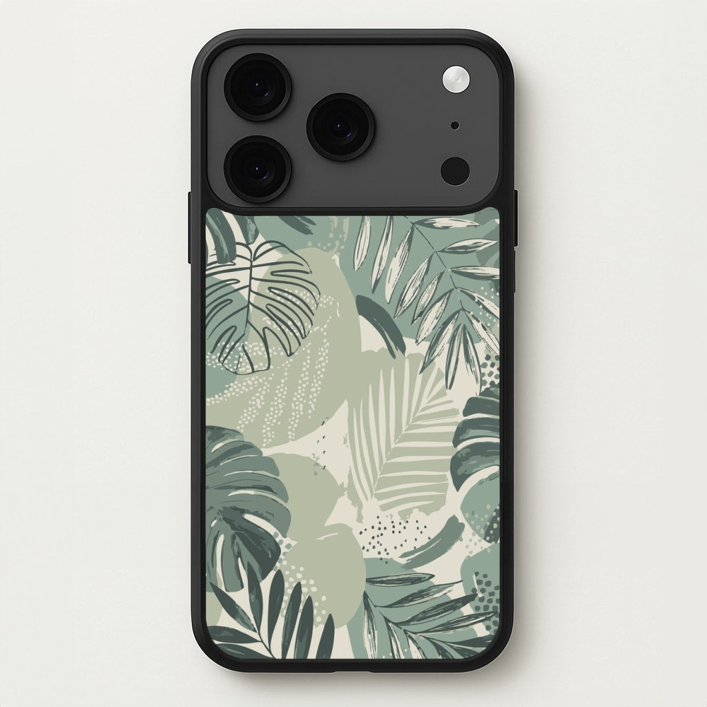 Green Leaf Pattern - Foliage Phone Case for iPhone 17 Pro