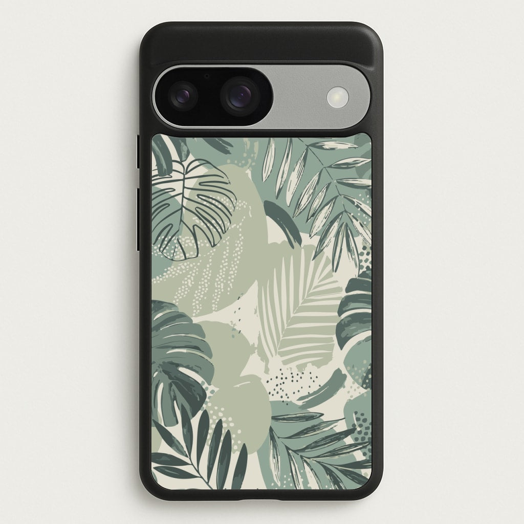 Green Leaf Pattern - Foliage  - Foliage Phone Case for Google Pixel 9 / 9 Pro