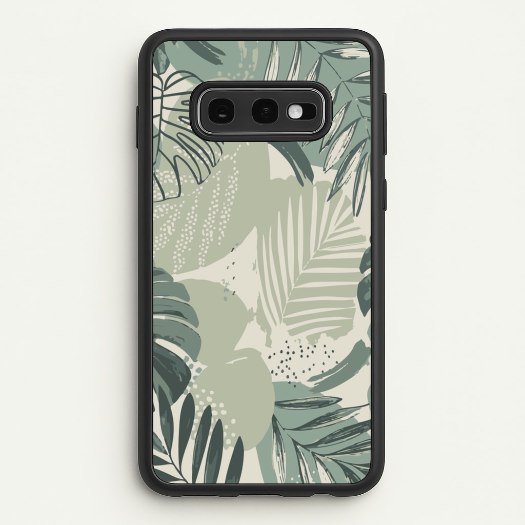 Green Leaf Pattern - Foliage  - Foliage Phone Case for Galaxy S10e