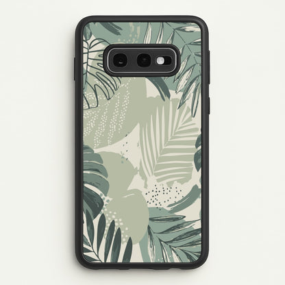 Green Leaf Pattern - Foliage  - Foliage Phone Case for Galaxy S10e
