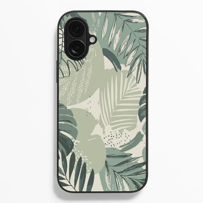 Green Leaf Pattern - Foliage  - Foliage Phone Case for iPhone 16 Plus